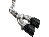 AWE 21-25 Ford F150 (14th Gen Reg Cab) Cat-Back Exhaust - 4.5in Dual Side Exit Diamond Black Tips AWE Tuning Catback  AXOPROS