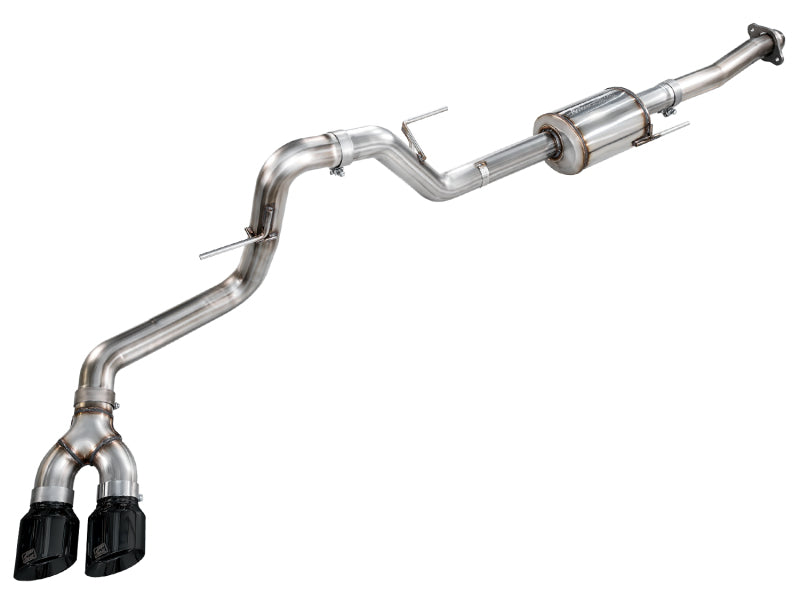 AWE 21-25 Ford F150 (14th Gen Reg Cab) Cat-Back Exhaust - 4.5in Dual Side Exit Diamond Black Tips AWE Tuning Catback  AXOPROS