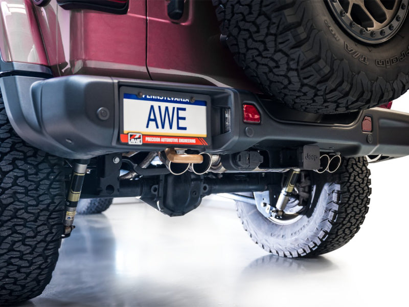 AWE 21+ Wrangler 392 Switchpath Cat-Back Exhaust- Quad BashGuards AWE Tuning Catback  AXOPROS