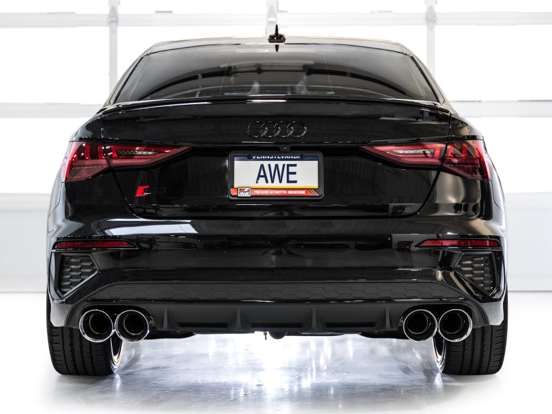 AWE 22-24 Audi 8Y S3 Touring Edition Exhaust - Chrome Silver Tips AWE Tuning Catback  AXOPROS