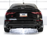 AWE 22-24 Audi 8Y S3 Touring Edition Exhaust - Chrome Silver Tips AWE Tuning Catback  AXOPROS