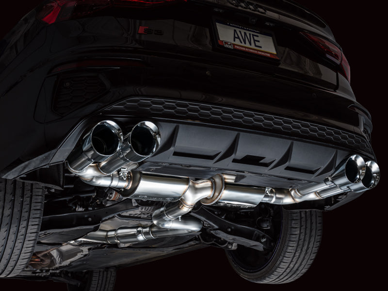 AWE 22-24 Audi 8Y S3 Touring Edition Exhaust - Chrome Silver Tips AWE Tuning Catback  AXOPROS