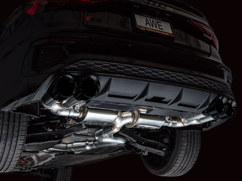 AWE 22-24 Audi 8Y S3 Touring Edition Exhaust - Diamond Black Tips AWE Tuning Catback  AXOPROS
