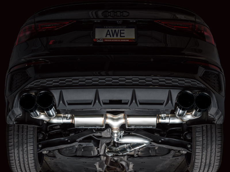 AWE 22-24 Audi 8Y S3 Touring Edition Exhaust - Diamond Black Tips AWE Tuning Catback  AXOPROS