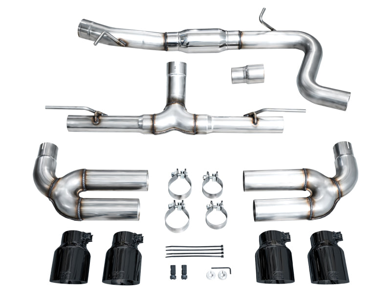 AWE 22-24 Audi 8Y S3 Track Edition Exhaust  - Diamond Black Tips AWE Tuning Catback  AXOPROS