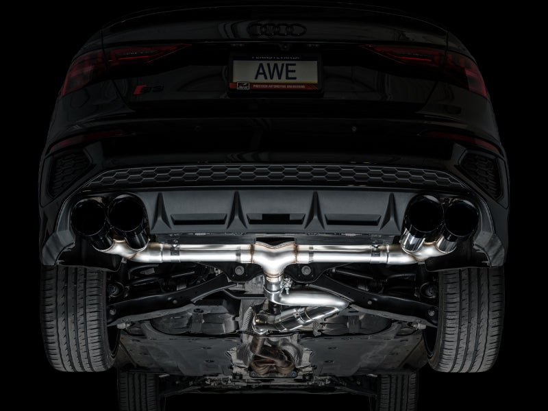 AWE 22-24 Audi 8Y S3 Track Edition Exhaust  - Diamond Black Tips AWE Tuning Catback  AXOPROS