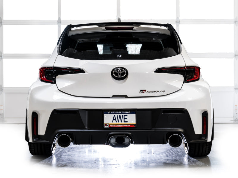 AWE 23-24 Toyota GR Corolla Touring Edition Catback Exhaust - Chrome Silver Tips AWE Tuning Catback  AXOPROS
