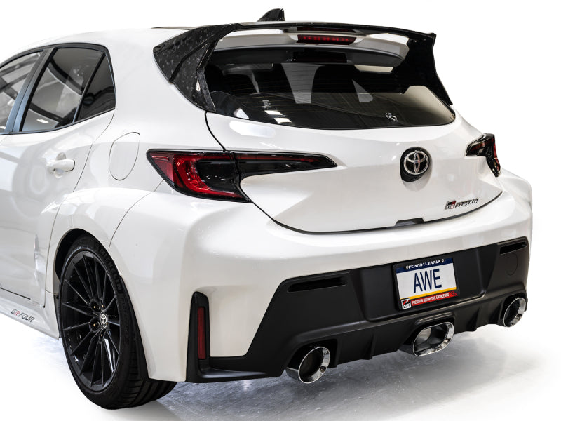 AWE 23-24 Toyota GR Corolla Touring Edition Catback Exhaust - Chrome Silver Tips AWE Tuning Catback  AXOPROS