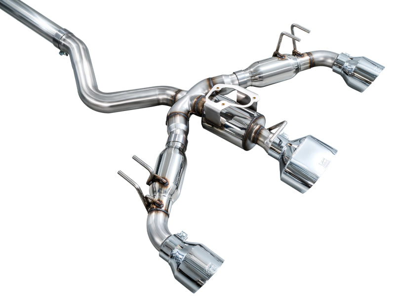 AWE 23-24 Toyota GR Corolla Track Edition Catback Exhaust - Chrome Silver Tips AWE Tuning Catback  AXOPROS