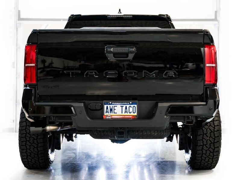 AWE Exhaust for 4th Gen Toyota Tacoma Dual Diamond Black Tips AWE Tuning Catback  AXOPROS