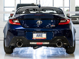 AWE Subaru BRZ/ Toyota GR86/ Toyota 86 Track Edition Cat-Back Exhaust- Chrome Silver Tips AWE Tuning Catback  AXOPROS