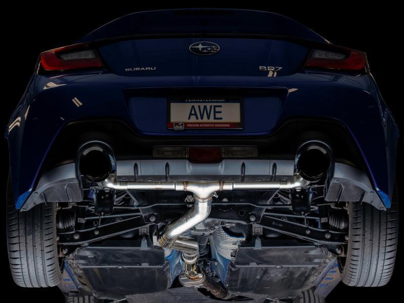 AWE Subaru BRZ / Toyota GR86 / Toyota 86 Track Edition Cat-Back Exhaust- Diamond Black Tips AWE Tuning Catback  AXOPROS