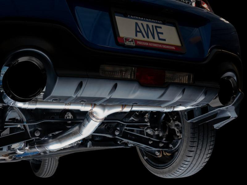 AWE Subaru BRZ / Toyota GR86 / Toyota 86 Track Edition Cat-Back Exhaust- Diamond Black Tips AWE Tuning Catback  AXOPROS