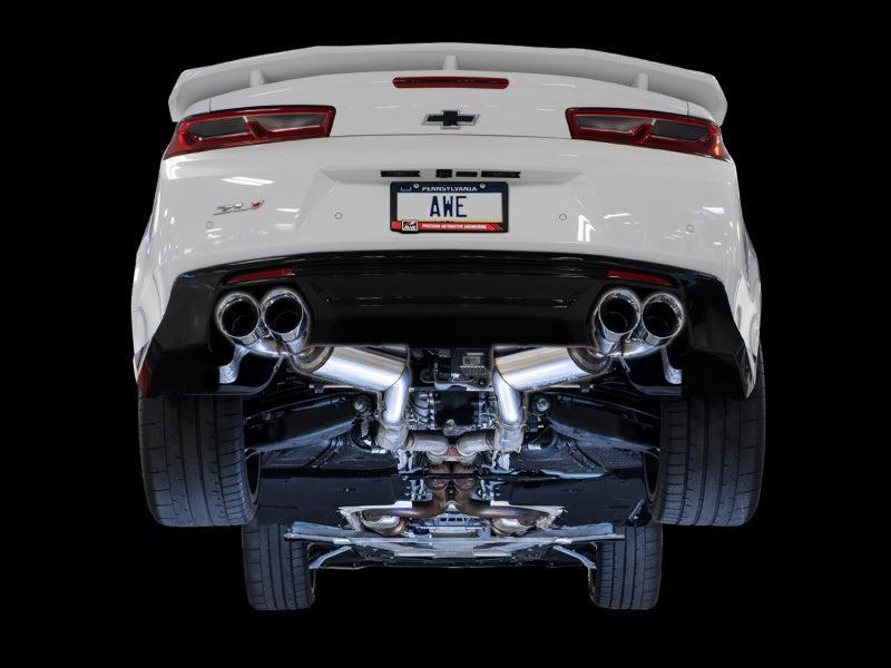 AWE Tuning 16-19 Chevrolet Camaro SS Axle-back Exhaust - Touring Edition (Quad Chrome Silver Tips) AWE Tuning Axle Back  AXOPROS