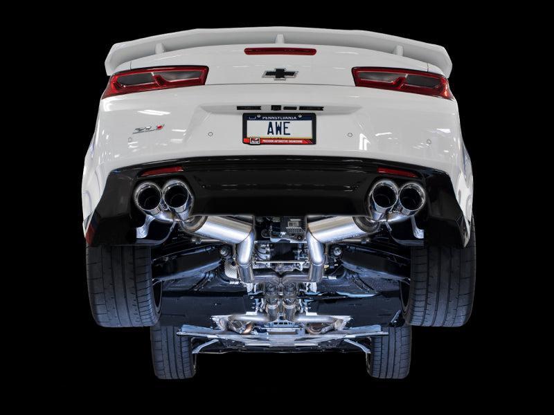 AWE Tuning 16-19 Chevy Camaro SS Res Cat-Back Exhaust -Touring Edition (Quad Chrome Silver Tips) AWE Tuning Catback  AXOPROS