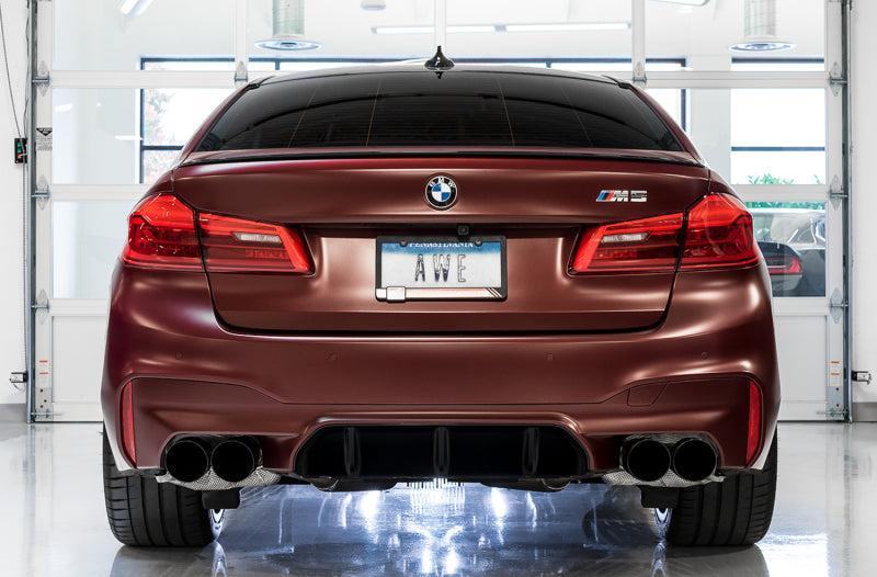 AWE Tuning 18-19 BMW F90 M5 SwitchPatch Cat-Back Exhaust- Black Diamond Tips AWE Tuning Catback  AXOPROS