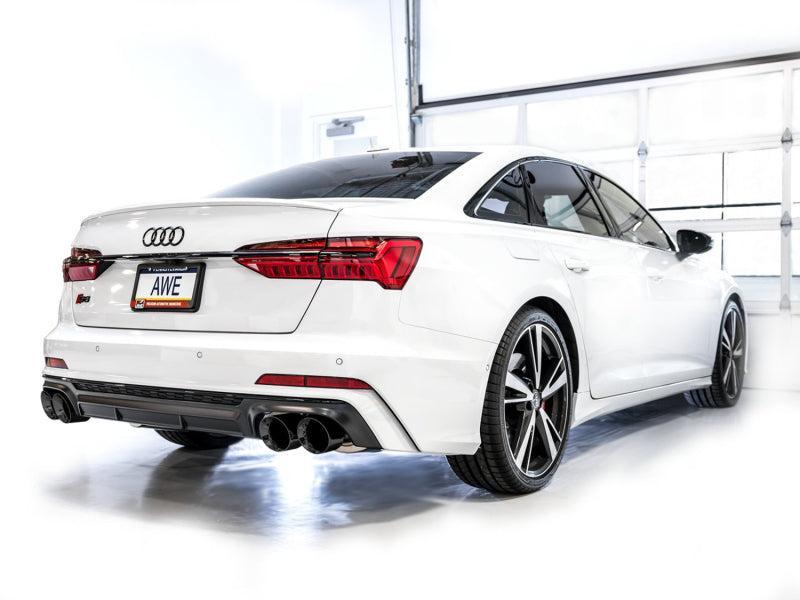 AWE Tuning 19-23 Audi C8 S6/S7 2.9T V6 AWD Touring Edition Exhaust - Diamond Black Tips AWE Tuning Catback  AXOPROS