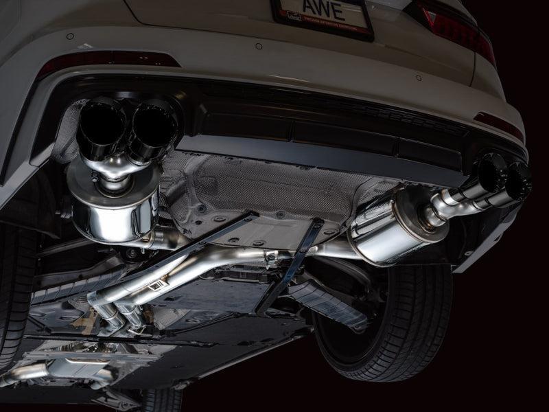 AWE Tuning 19-23 Audi C8 S6/S7 2.9T V6 AWD Touring Edition Exhaust - Diamond Black Tips AWE Tuning Catback  AXOPROS