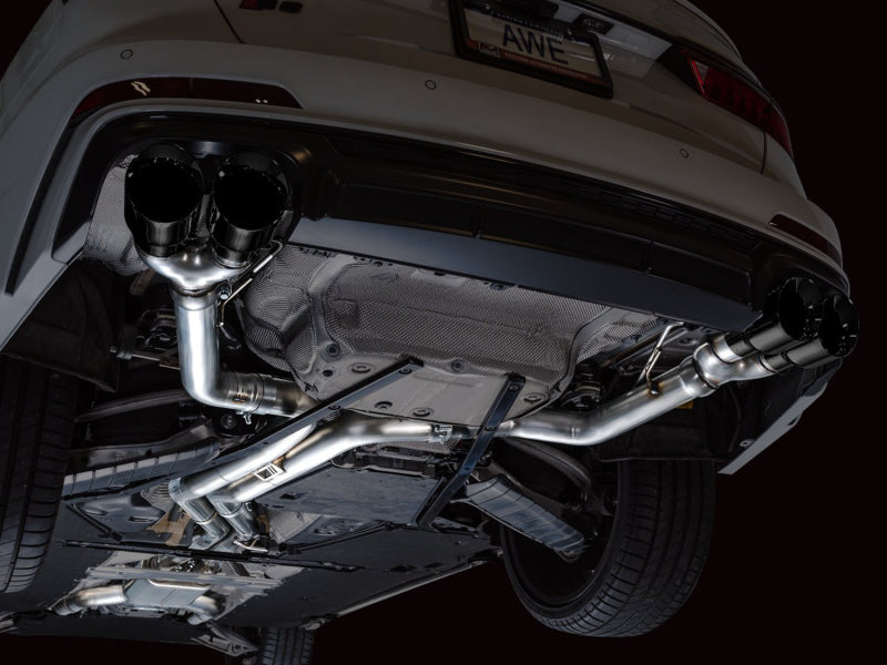 AWE Tuning 19-23 Audi C8 S6/S7 2.9T V6 AWD Track Edition Exhaust - Diamond Black Tips AWE Tuning Catback  AXOPROS