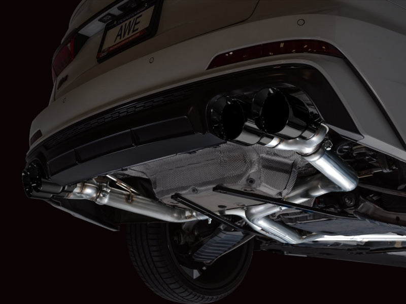 AWE Tuning 19-23 Audi C8 S6/S7 2.9T V6 AWD Track Edition Exhaust - Diamond Black Tips AWE Tuning Catback  AXOPROS