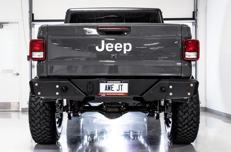 AWE Tuning 20-21 Jeep Gladiator JT 3.6L Tread Edition Cat-Back Dual Exhaust - Diamond Black Tip AWE Tuning Catback  AXOPROS