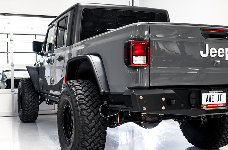 AWE Tuning 20-21 Jeep Gladiator JT 3.6L Tread Edition Cat-Back Single Side Exhaust - Diamond Blk Ti AWE Tuning Catback  AXOPROS