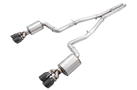 AWE Tuning 2015+ Dodge Challenger 6.4L/6.2L Non-Resonated Touring Edition Exhaust - Quad Black Tips AWE Tuning Catback  AXOPROS