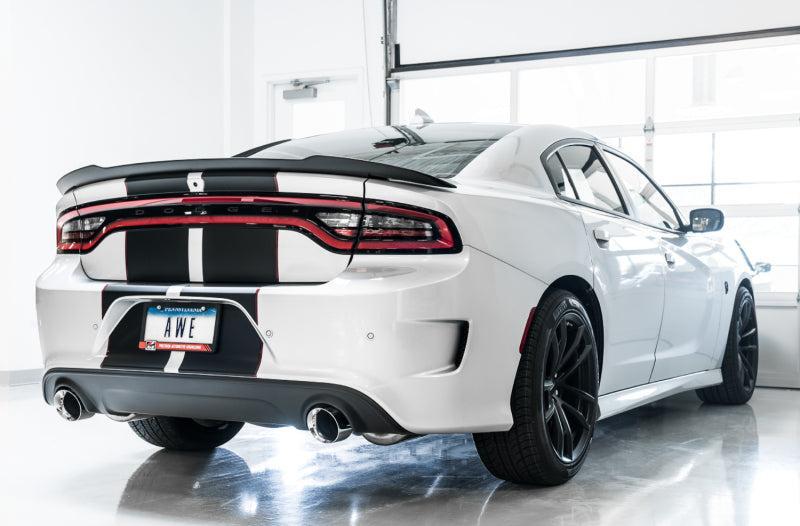 AWE Tuning 2015+ Dodge Charger 6.4L/6.2L Supercharged Track Edition Exhaust - Chrome Silver Tips AWE Tuning Catback  AXOPROS