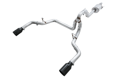 AWE Tuning 2015+ Ford F-150 0FG Dual Exit Performance Exhaust System w/5in Diamond Black Tips AWE Tuning Catback  AXOPROS