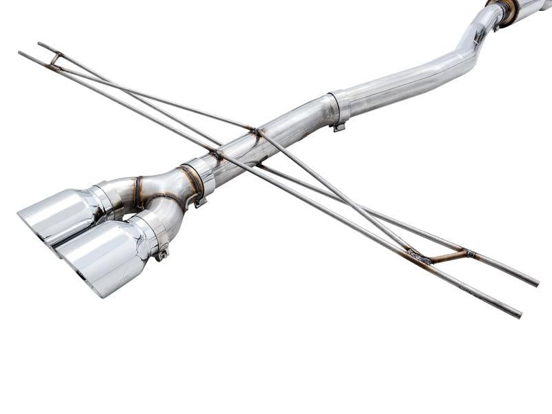 AWE Tuning 2016+ Honda Civic Si Track Edition Exhaust w/Front Pipe & Dual Chrome Silver Tips AWE Tuning Catback  AXOPROS