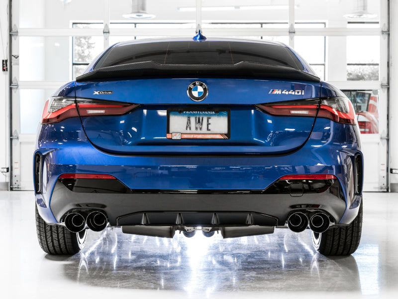 AWE Tuning 2019+ BMW M340i (G20) Non-Resonated Touring Edition Exhaust - Quad Diamond Black Tips AWE Tuning Catback  AXOPROS