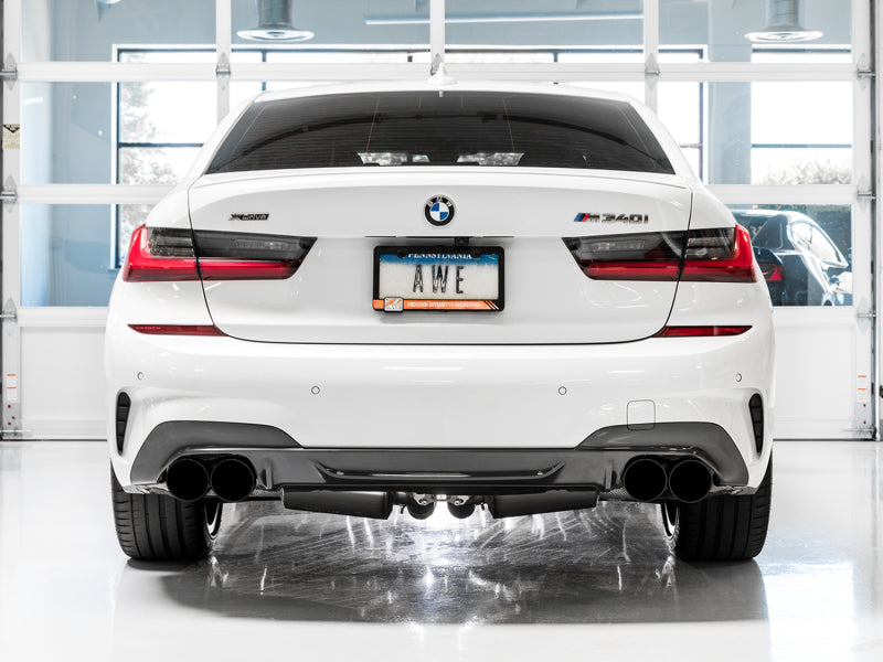 AWE Tuning 2019+ BMW M340i (G20) Non-Resonated Touring Edition Exhaust - Quad Diamond Black Tips AWE Tuning Catback  AXOPROS