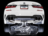 AWE Tuning 2019+ BMW M340i (G20) Resonated Touring Edition Exhaust - Quad Diamond Black Tips AWE Tuning Catback  AXOPROS