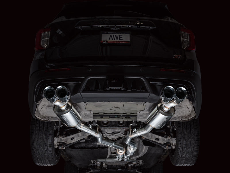 AWE Tuning 2020+ Ford Explorer ST Touring Edition Exhaust w/ Chrome Silver Tips AWE Tuning Catback  AXOPROS