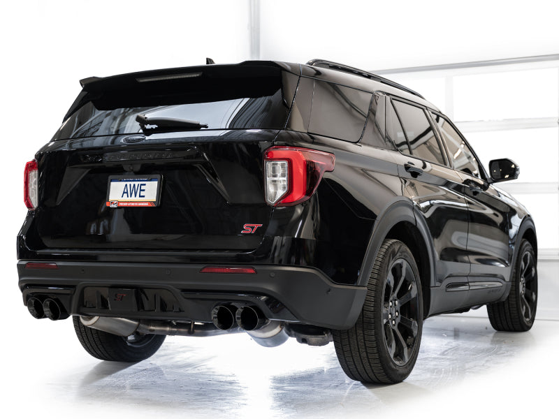 AWE Tuning 2020+ Ford Explorer ST Touring Edition Exhaust w/ Diamond Black Tips AWE Tuning Catback  AXOPROS