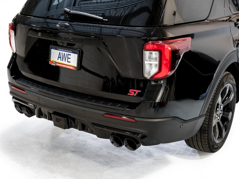 AWE Tuning 2020+ Ford Explorer ST Touring Edition Exhaust w/ Diamond Black Tips AWE Tuning Catback  AXOPROS