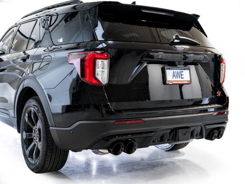 AWE Tuning 2020+ Ford Explorer ST Touring Edition Exhaust w/ Diamond Black Tips AWE Tuning Catback  AXOPROS