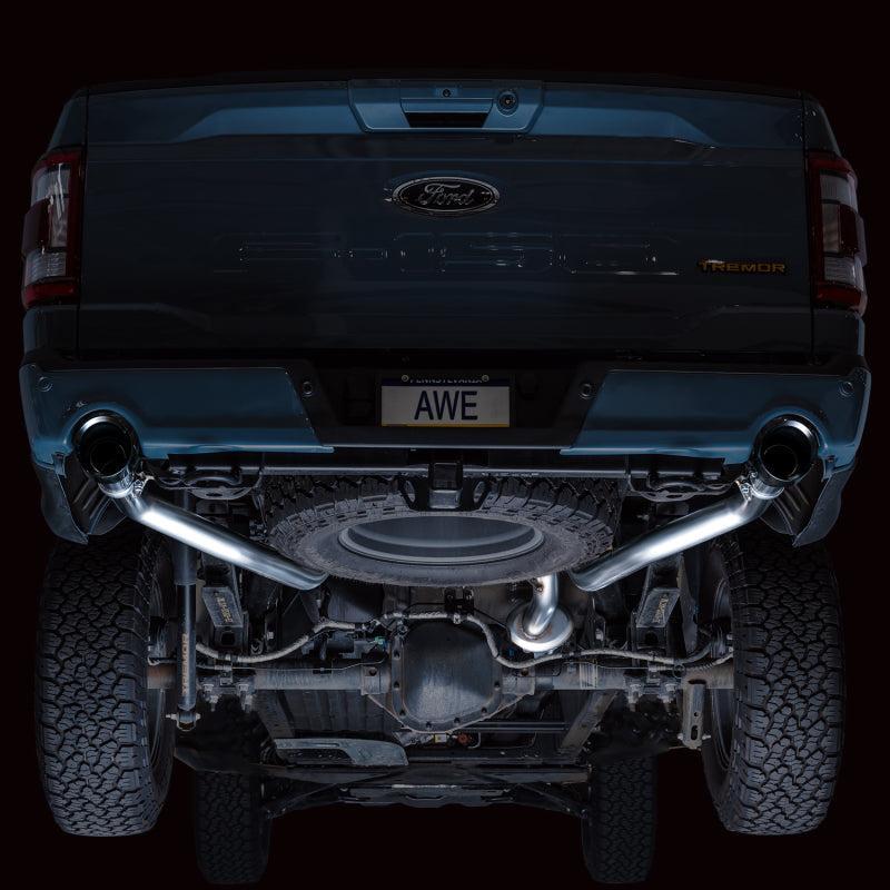 AWE Tuning 2021+ Ford F-150 Tremor (w/ Bumper Cutouts) 0FG Non-Resonated Catback -Diamond Black Tips AWE Tuning Catback  AXOPROS