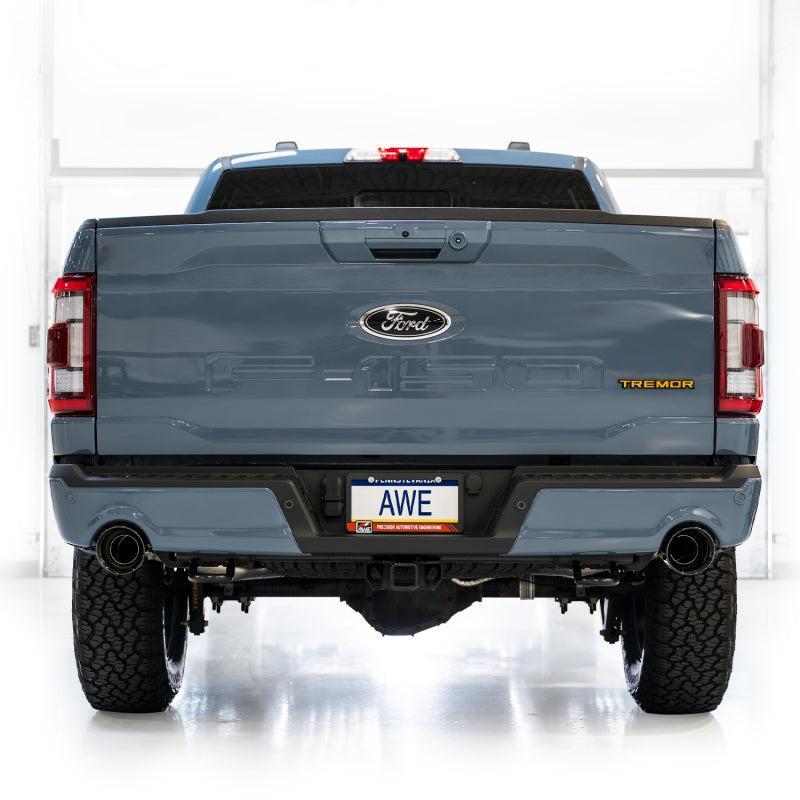 AWE Tuning 2021+ Ford F-150 Tremor (w/ Bumper Cutouts) 0FG Non-Resonated Catback -Diamond Black Tips AWE Tuning Catback  AXOPROS