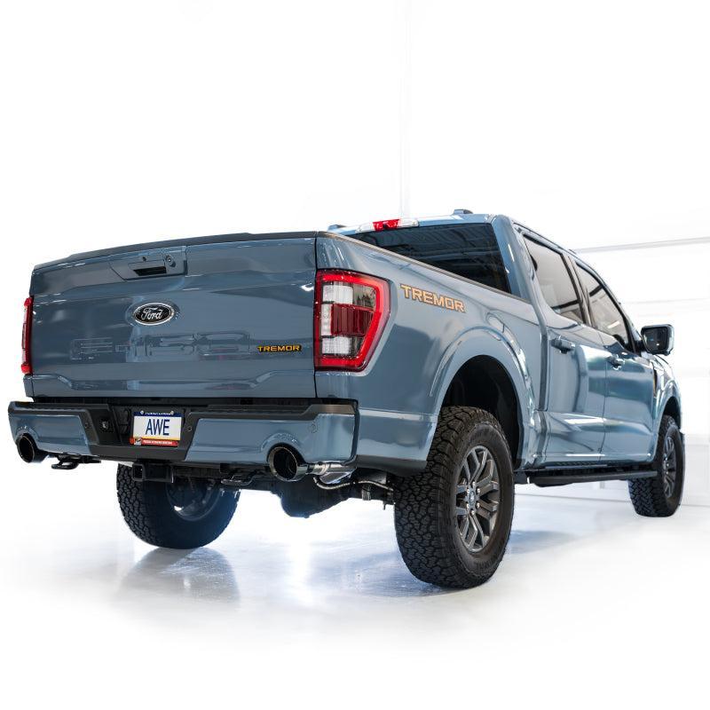 AWE Tuning 2021+ Ford F-150 Tremor (w/ Bumper Cutouts) 0FG Non-Resonated Catback -Diamond Black Tips AWE Tuning Catback  AXOPROS