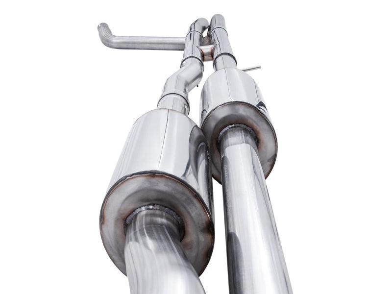 AWE Tuning 22-23 GMC Sierra 1500 AT4X 6.2L 0FG Catback Split Dual (Flat Bumper) - Bashguard(No Tips) AWE Tuning Catback  AXOPROS