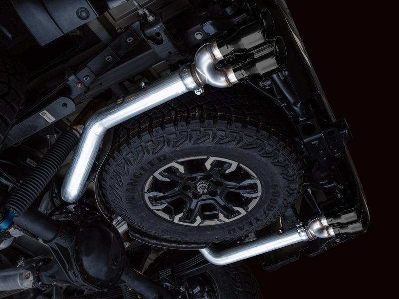 AWE Tuning 22-23 GMC Sierra 1500 AT4X 6.2L 0FG Catback Split Dual (Flat Bumper) - Diamond Black Tips AWE Tuning Catback  AXOPROS