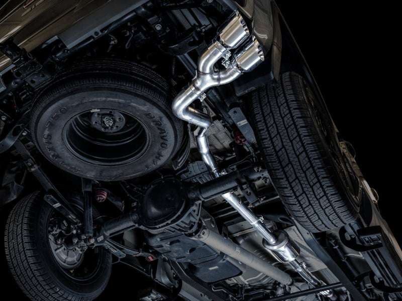 AWE Tuning 4th Gen GM 1500 5.3L 0FG Catback Dual Side Exit (Flat Bumper) - Chrome Tips AWE Tuning Catback  AXOPROS