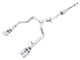 AWE Tuning 4th Gen GM 1500 5.3L 0FG Catback Split Rear Exit (w/ Bumper Cutouts) - Quad Chrome Tips AWE Tuning Catback  AXOPROS