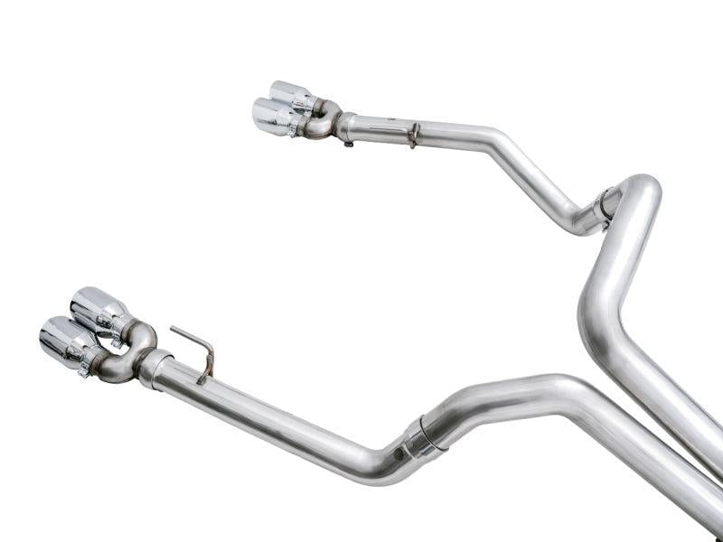 AWE Tuning 4th Gen GM 1500 6.2L 0FG Catback Split Rear Exit (w/ Bumper Cutouts) - Quad Chrome Tips AWE Tuning Catback  AXOPROS