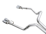 AWE Tuning 4th Gen GM 1500 6.2L 0FG Catback Split Rear Exit (w/ Bumper Cutouts) - Quad Chrome Tips AWE Tuning Catback  AXOPROS