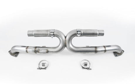 AWE Tuning 991 Carrera Performance Exhaust - Use Stock Tips AWE Tuning Muffler Delete Pipes  AXOPROS