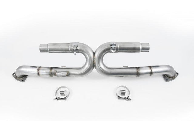 AWE Tuning 991 Carrera Performance Exhaust - Use Stock Tips AWE Tuning Muffler Delete Pipes  AXOPROS