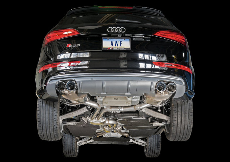 AWE Tuning Audi 8R SQ5 Touring Edition Exhaust - Quad Outlet Chrome Silver Tips AWE Tuning Catback  AXOPROS