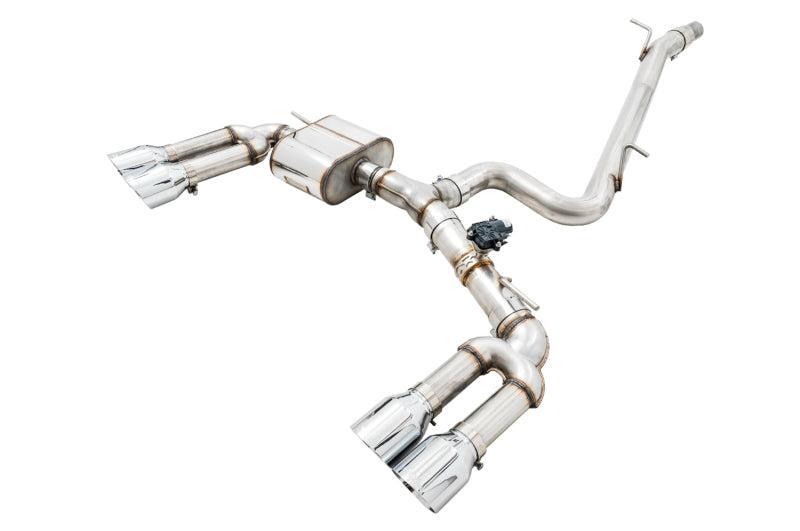 AWE Tuning Audi 8V S3 SwitchPath Exhaust w/Chrome Silver Tips 102mm AWE Tuning Catback  AXOPROS